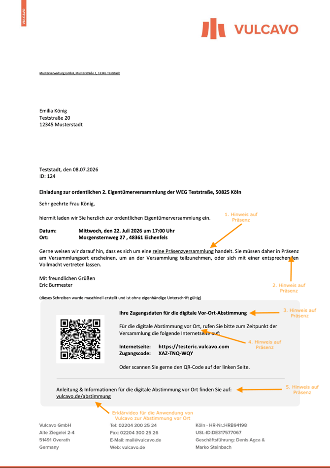 Wissensartikel Einladung Präsenzversammlung